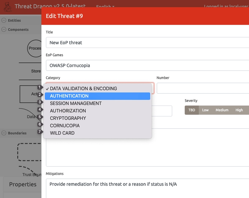 Create an OWASP Cornucopia threat