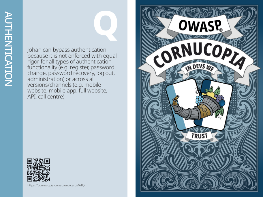 A generated card, front and back